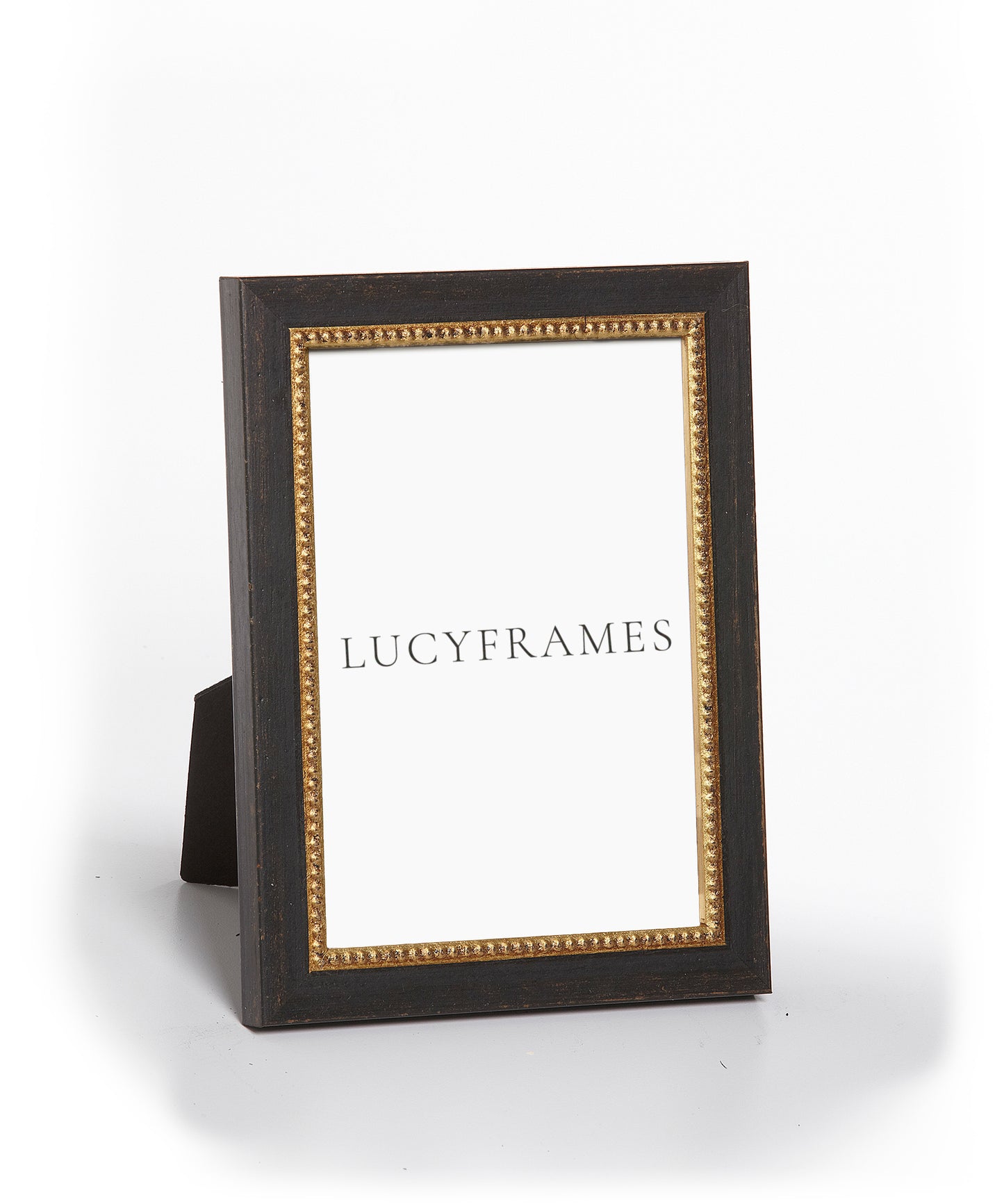 Beaded Black and Gold Frame