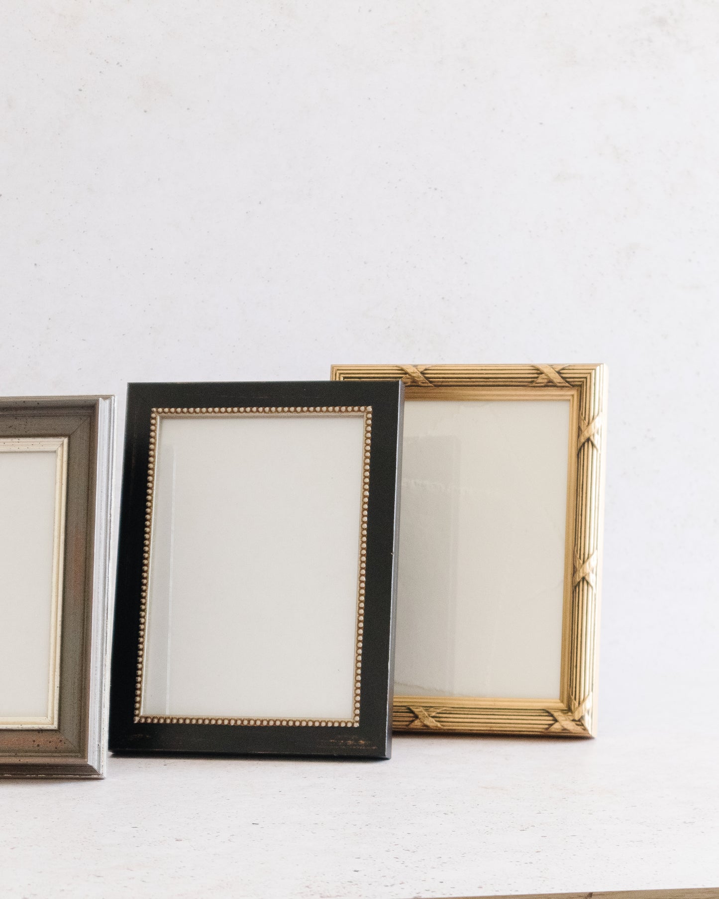 Beaded Black and Gold Frame