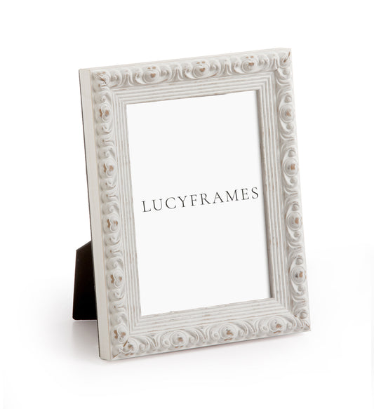 Antique Ornate White Frame